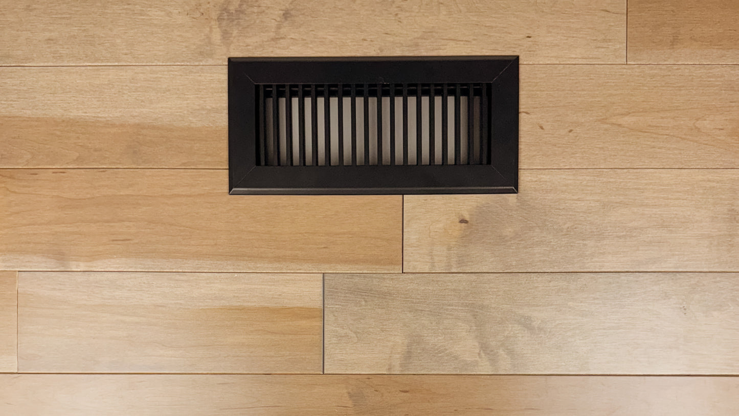 Grille de plancher - Deluxe - Horizontal - Noir mat