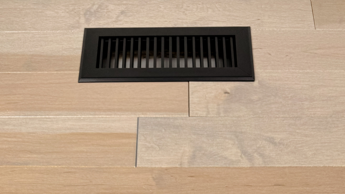 Grille de plancher - Deluxe - Horizontal - Noir mat
