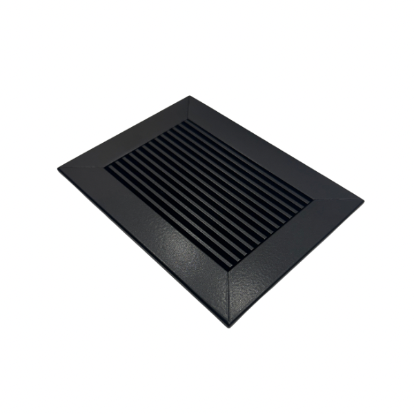 Grille de plancher - Deluxe - Horizontal - Noir mat