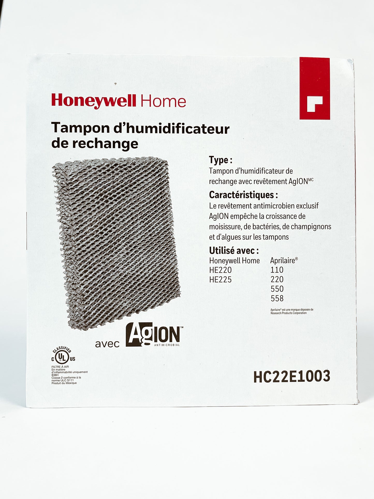 HC22A1007 - Tampon de rechange pour humidificateur à dérivation - 10x10x1.5 po