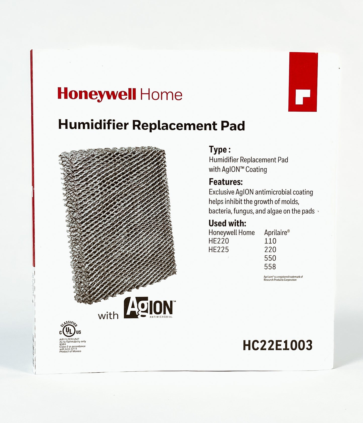 HC22A1007 - Tampon de rechange pour humidificateur à dérivation - 10x10x1.5 po